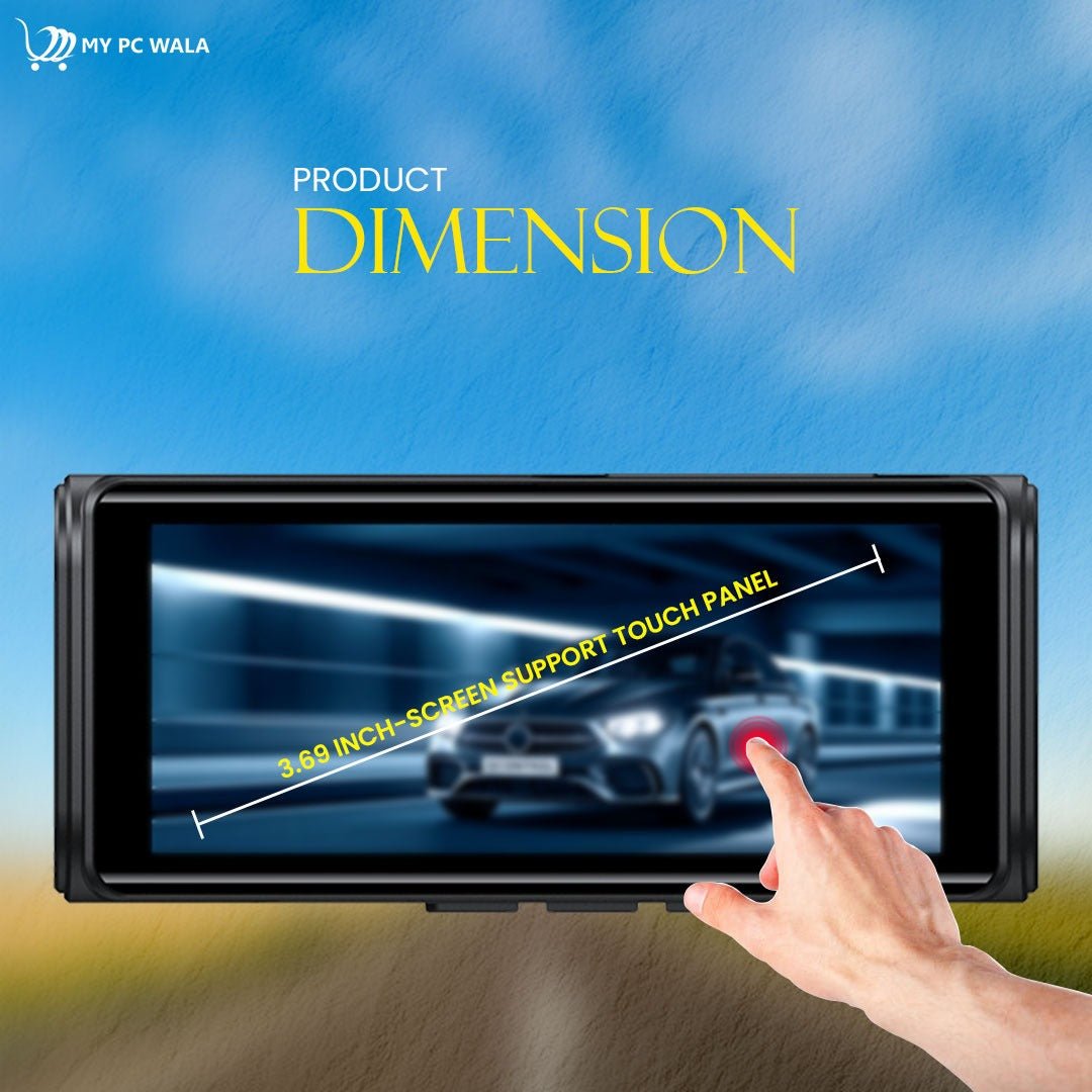 MYPCWALA - 4K Ultra HD Dash Camera with 2K Rear Camera, Smartphone Wi - Fi Edition, G - Sensor, Parking Monitor, and 256GB Storage Support - DHARM IT PRIVATE LIMITED