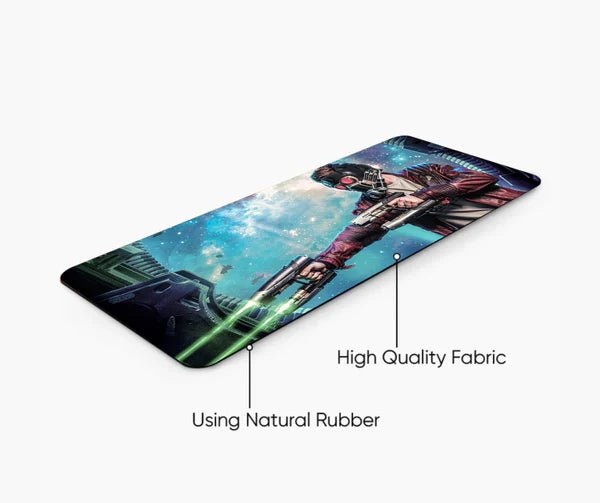 Mypcwala - Peter Quill Weapon Guardians Of The Galaxy Star desk mat - Mypcwala