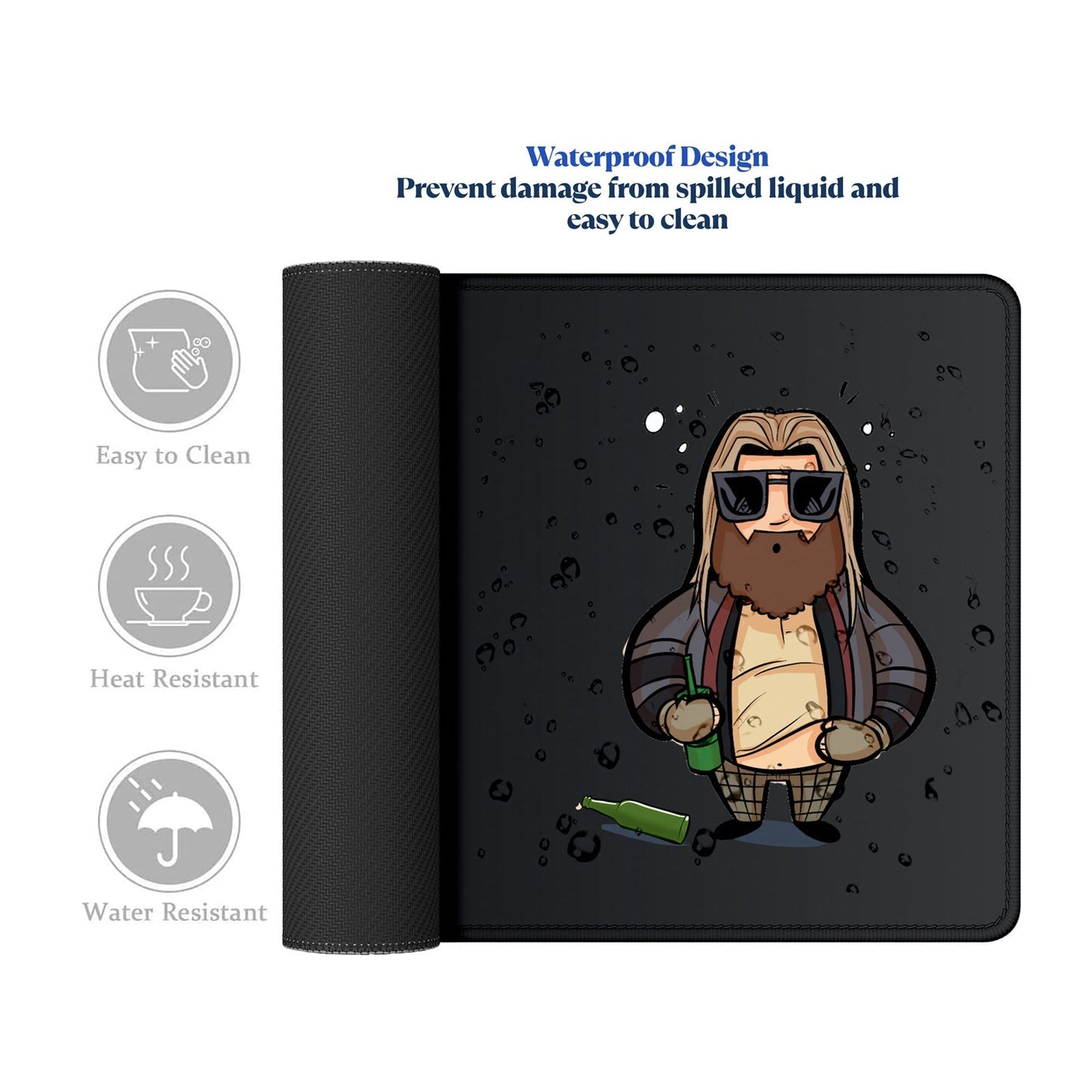 Still Worthy Stitched Desk Mat | Large Gaming & Office Mouse Pad | Non - Slip Rubber Base | Extended Desk Mat for Keyboard & Laptop - Mypcwala