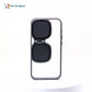 Fashion Case for iPhone 15 Pro Camera Lens Cover Stand Unique Sunglasses Design Phone Cover Clear Color : Grey