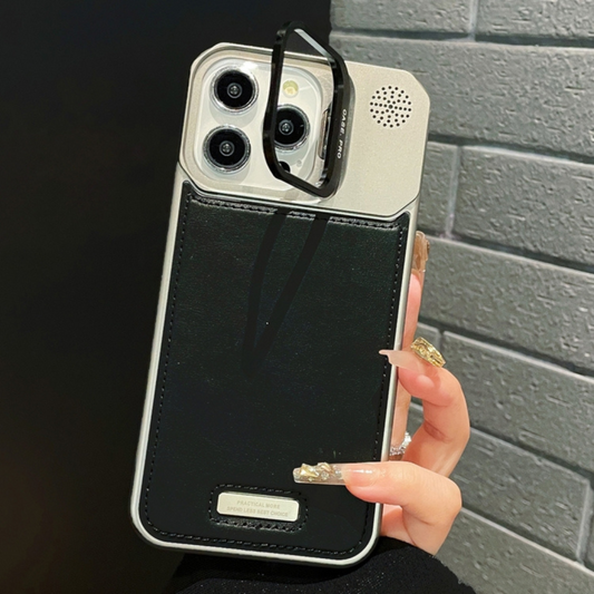 Luxury Magnetic Armor Case with Speaker Grill Design for iPhone