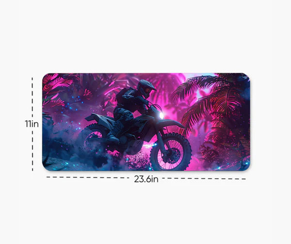 Mypcwala-Neon Motocross desk mat