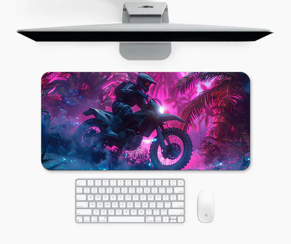 Mypcwala-Neon Motocross desk mat