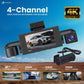 4K Dash Cam with WDR Night Vision, 3 - Channel Front/Left/Right Cameras + 1080P Rear, 5.8G WiFi, GPS Tracking, G - Sensor Emergency Lock, Wide - Angle Lens, 3" Display, Full 360° Car Security - DHARM IT PRIVATE LIMITED