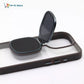 Fashion Case for iPhone 15 Pro Max Camera Lens Cover Stand Unique Sunglasses Design Phone Cover Clear Color : Grey