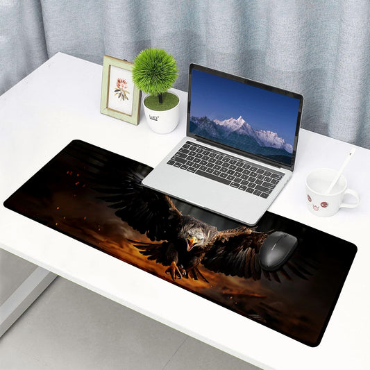 Strich Eagle Gaming Mouse Pad – Extended Large Desk Mat with Non-Slip Base & Stitched Edges