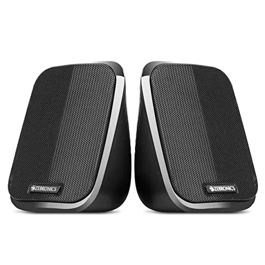 ZEBRONICS Zeb-Fame 5watts 2.0 Multi Media Speakers with AUX, USB and Volume Control (Black)