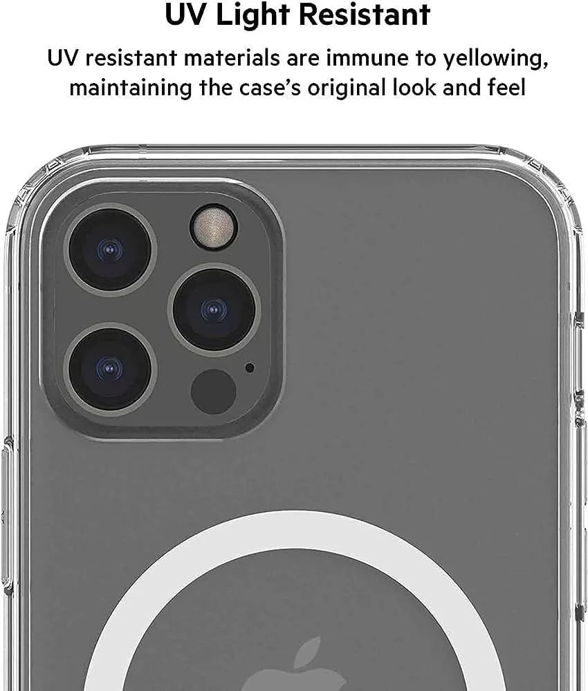 TPU Magnetic Protective Clear Case for iPhone 15 Pro Max, Lightweight Design, MagSafe Compatible, Anti-Microbial Coating (Reduces Bacteria by 99%), Screen-Down Protection