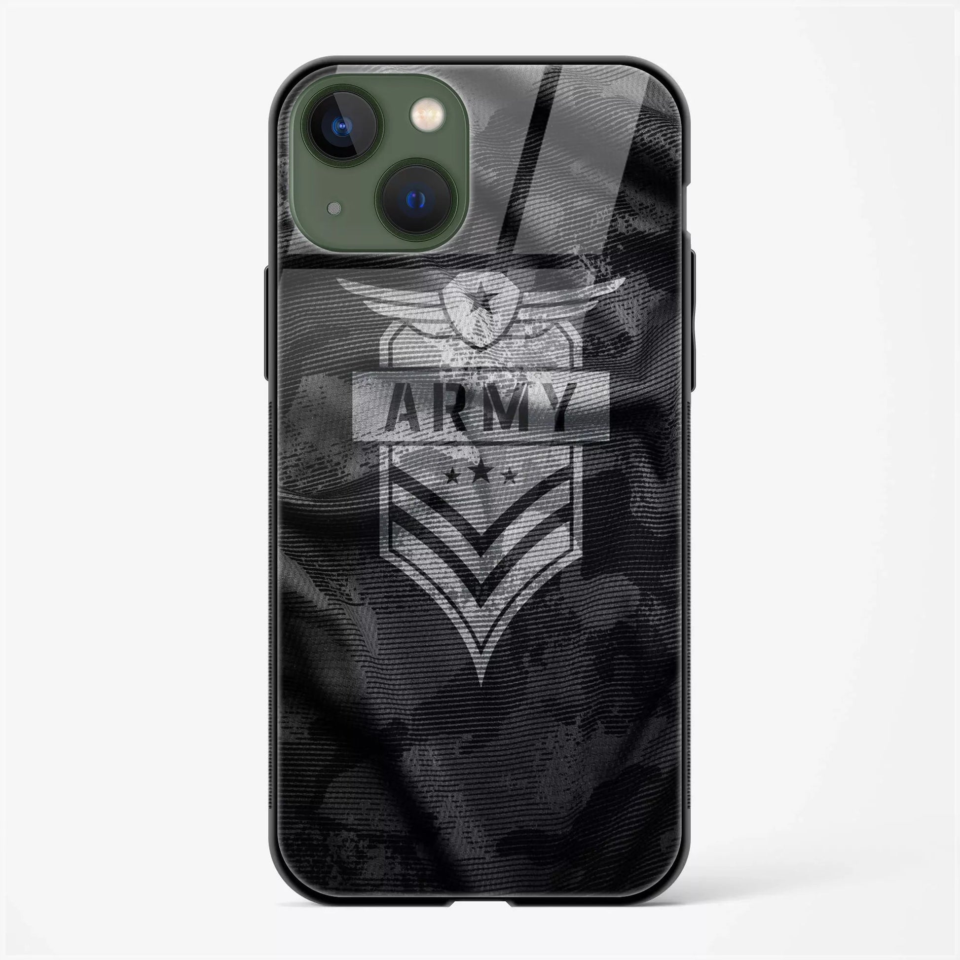 Army Tactical Glass Back Case for iPhone 15 | Camo Print Shockproof Cover | My PC Wala - DHARM IT PRIVATE LIMITED