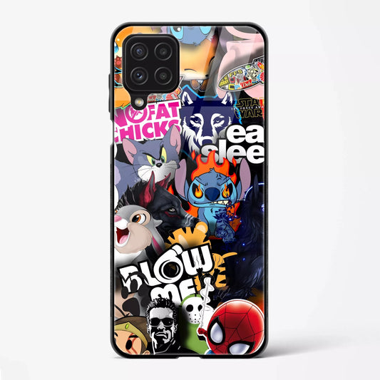 Back Cover for Galaxy A22 Premium Glass Mobile Back Case - Mypcwala