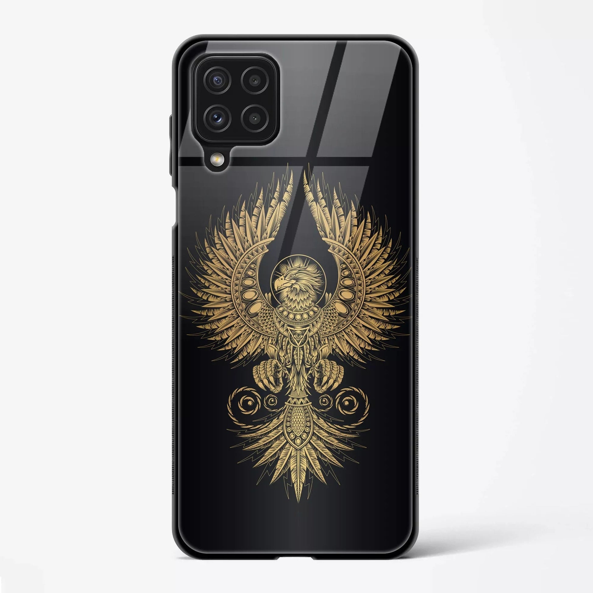 Back Cover for Galaxy A22 Premium Glass Mobile Back Case - Mypcwala