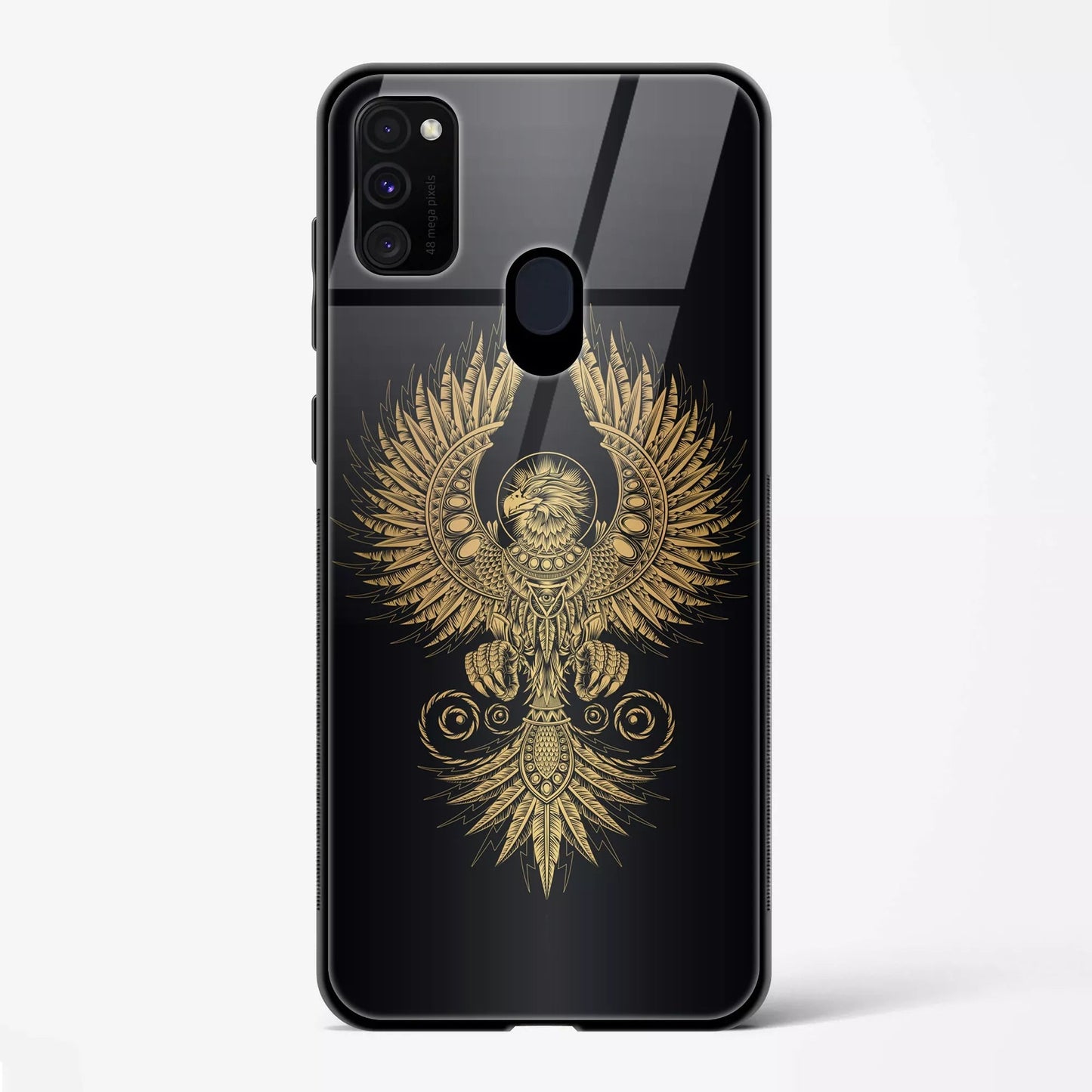 Back Cover for Galaxy M30s Premium Glass Mobile Back Case - Mypcwala