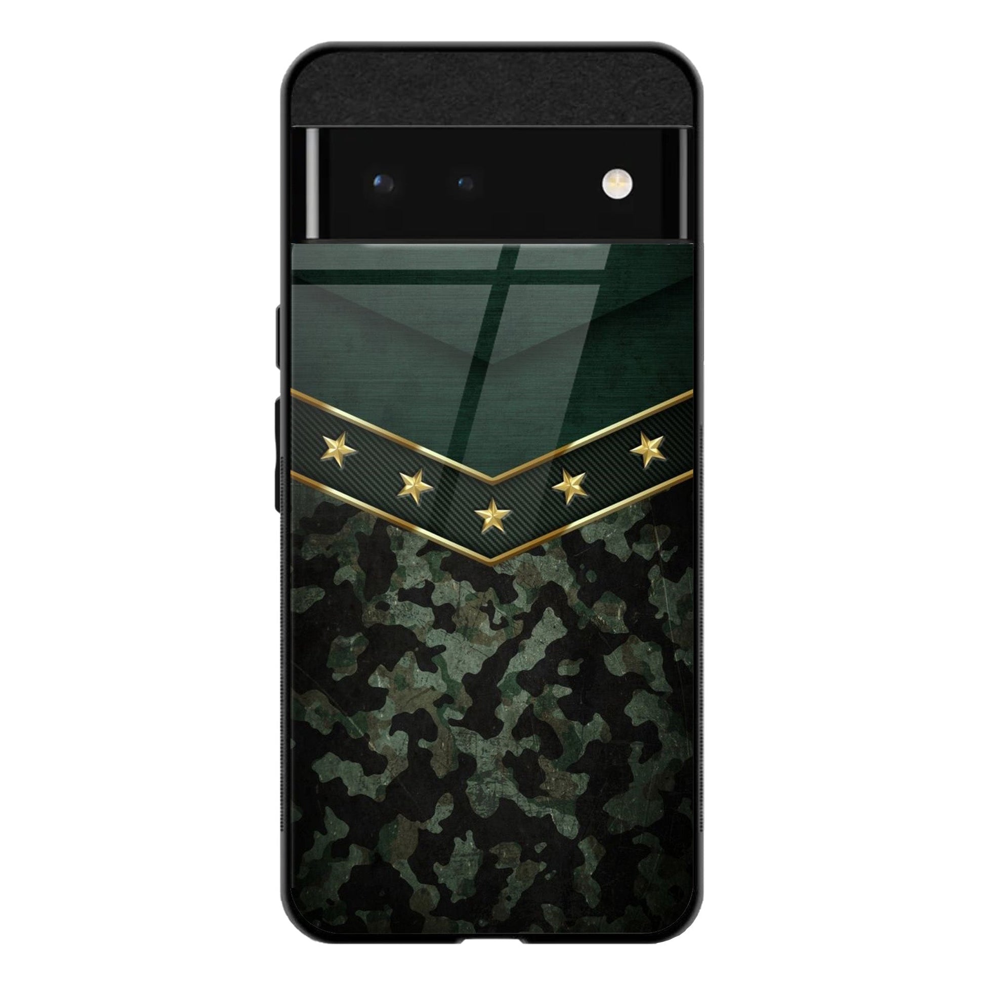 Back Cover for Google Pixel 7A Premium Army Designed Glass Mobile Back Case/Cover - Mypcwala