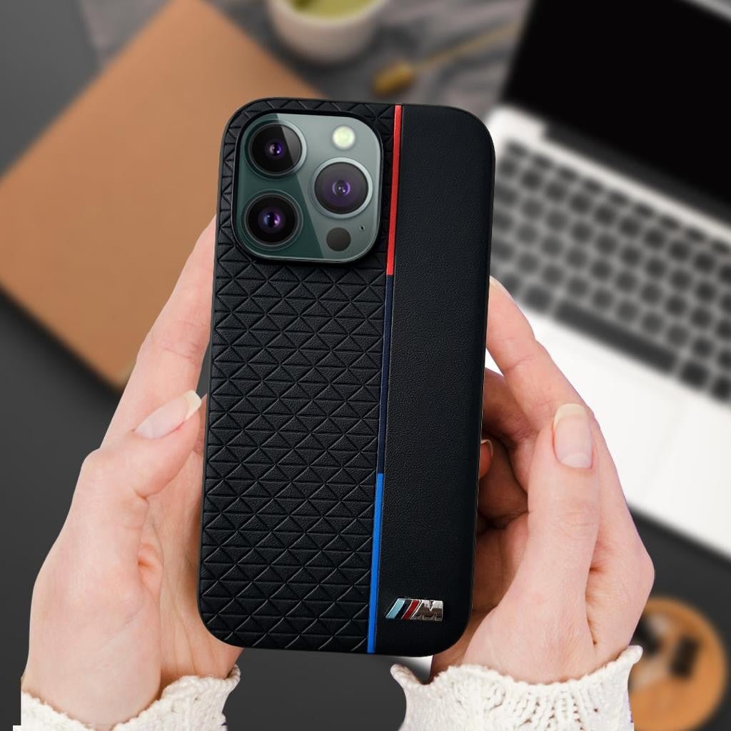 Back Cover for I PHONE 14 PREMIUM BMW M.TRIANGLES COLLECTION - Mypcwala