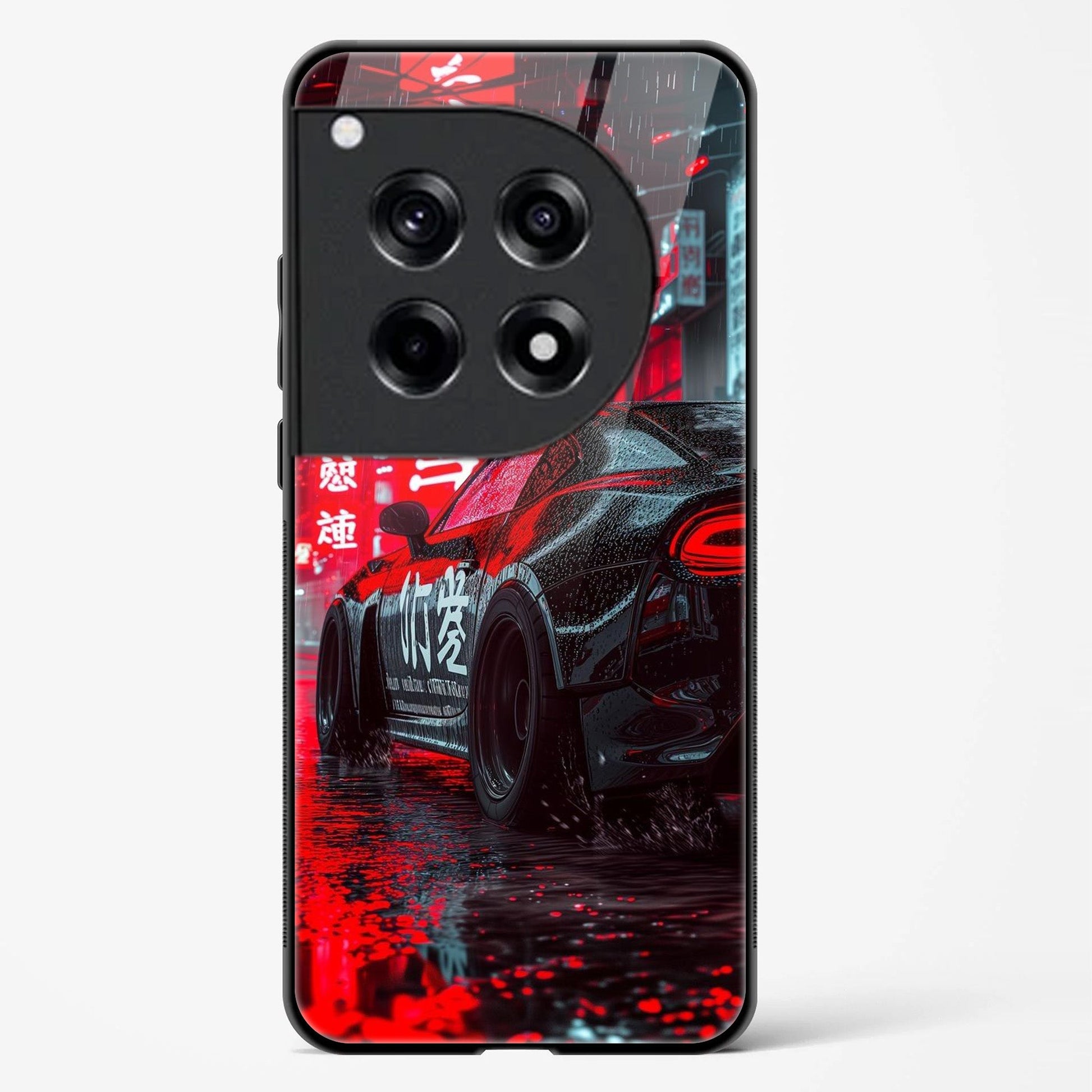 Back Cover For OnePlus 12R premium Car Designed Glass Mobile Back Cover/Cases - Mypcwala