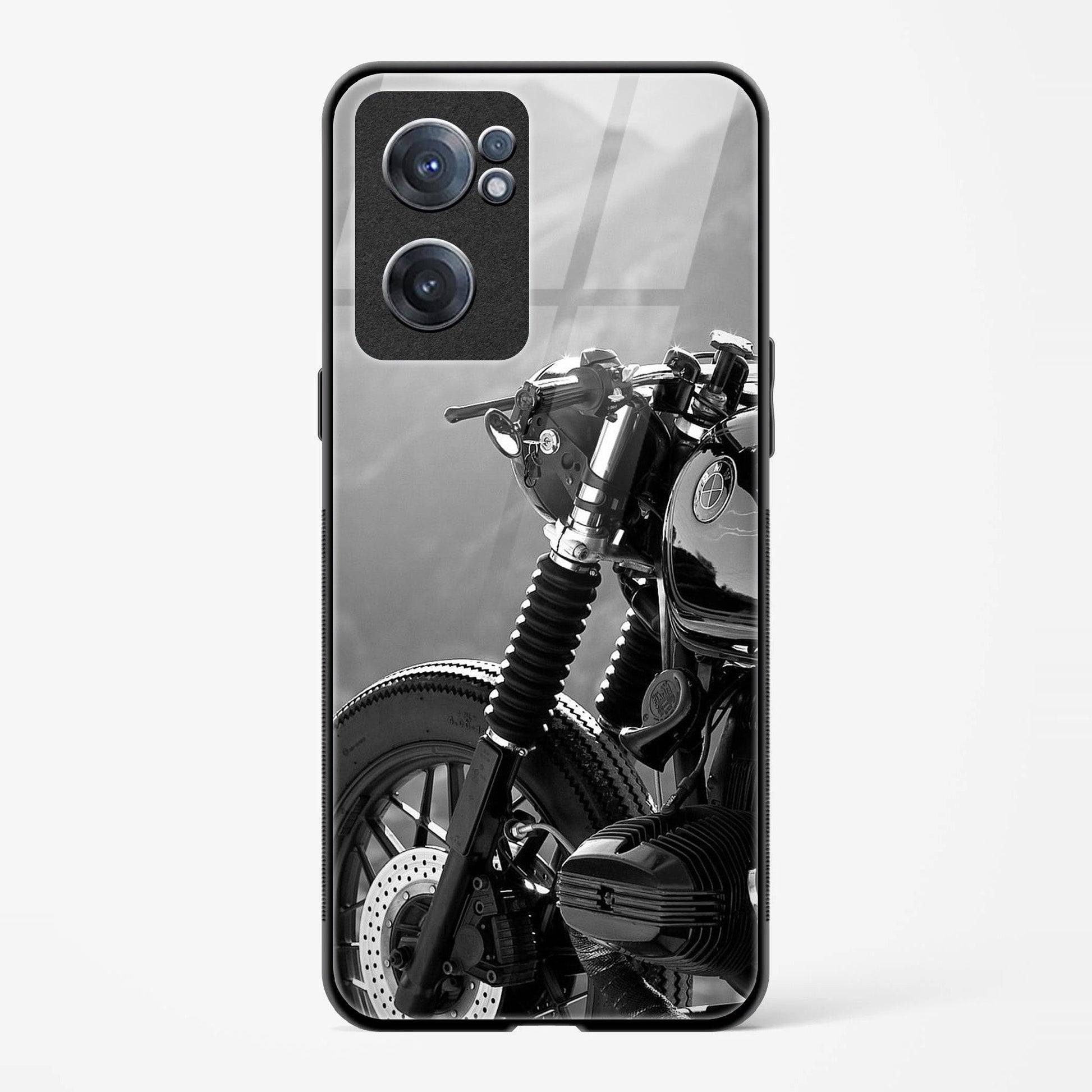 Back Cover For OnePlus Nord CE 2 5G Premium Glass Motorcycle Designed Mobile Back Case & Cover - Mypcwala