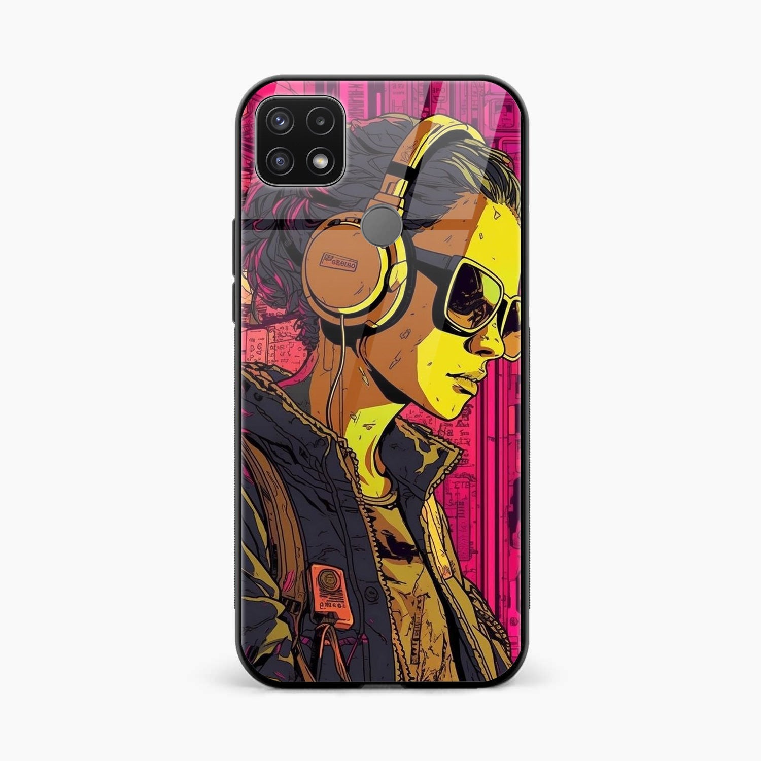 Back Cover for Oppo A15s Premium Glass Mobile Back Case - Mypcwala