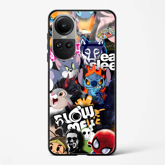 Back Cover for Oppo Reno 10 Premium Glass Mobile Back Case - Mypcwala