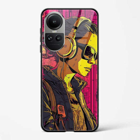 Back Cover for Oppo Reno 10 Premium Glass Mobile Back Case - Mypcwala