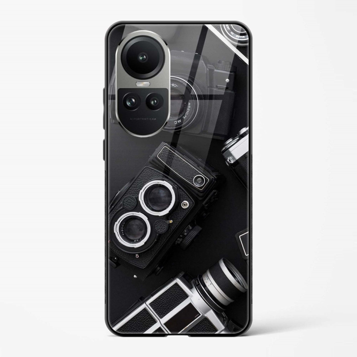 Back Cover for Oppo Reno 10 Premium Glass Mobile Back Case - Mypcwala