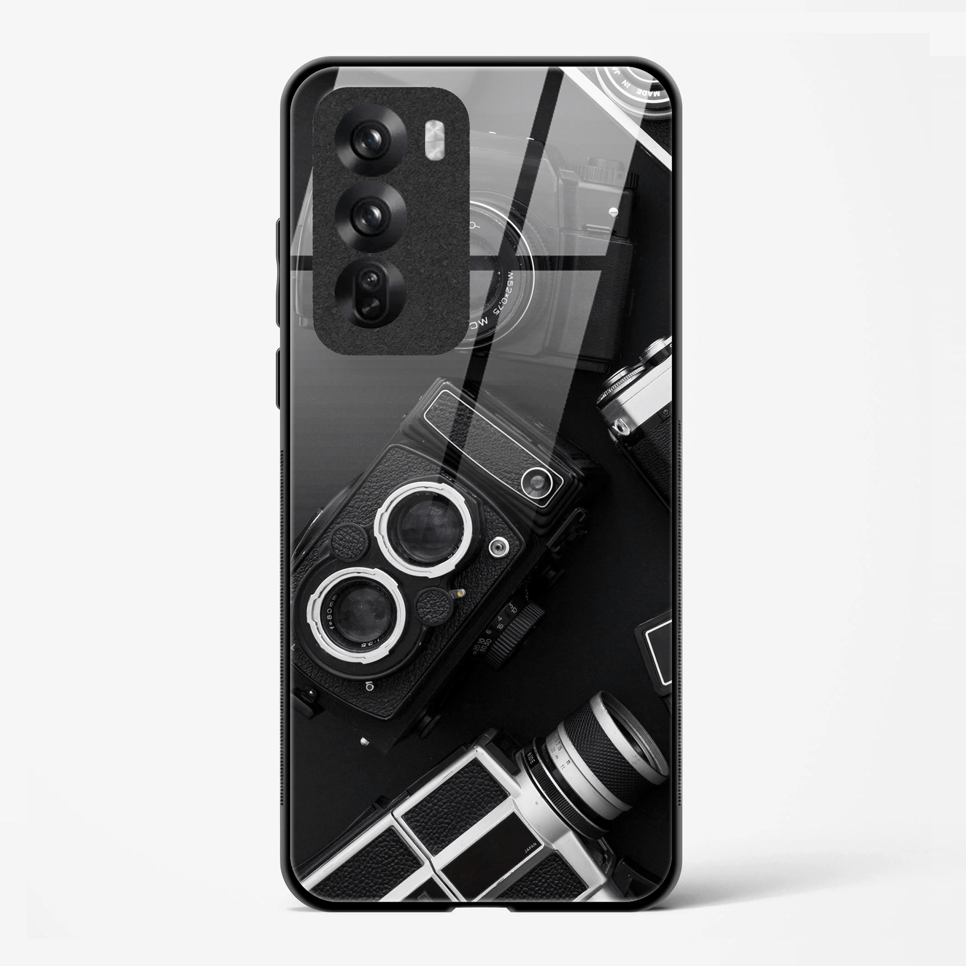 Back Cover for Oppo Reno 12 Premium Glass Mobile Back Case - Mypcwala