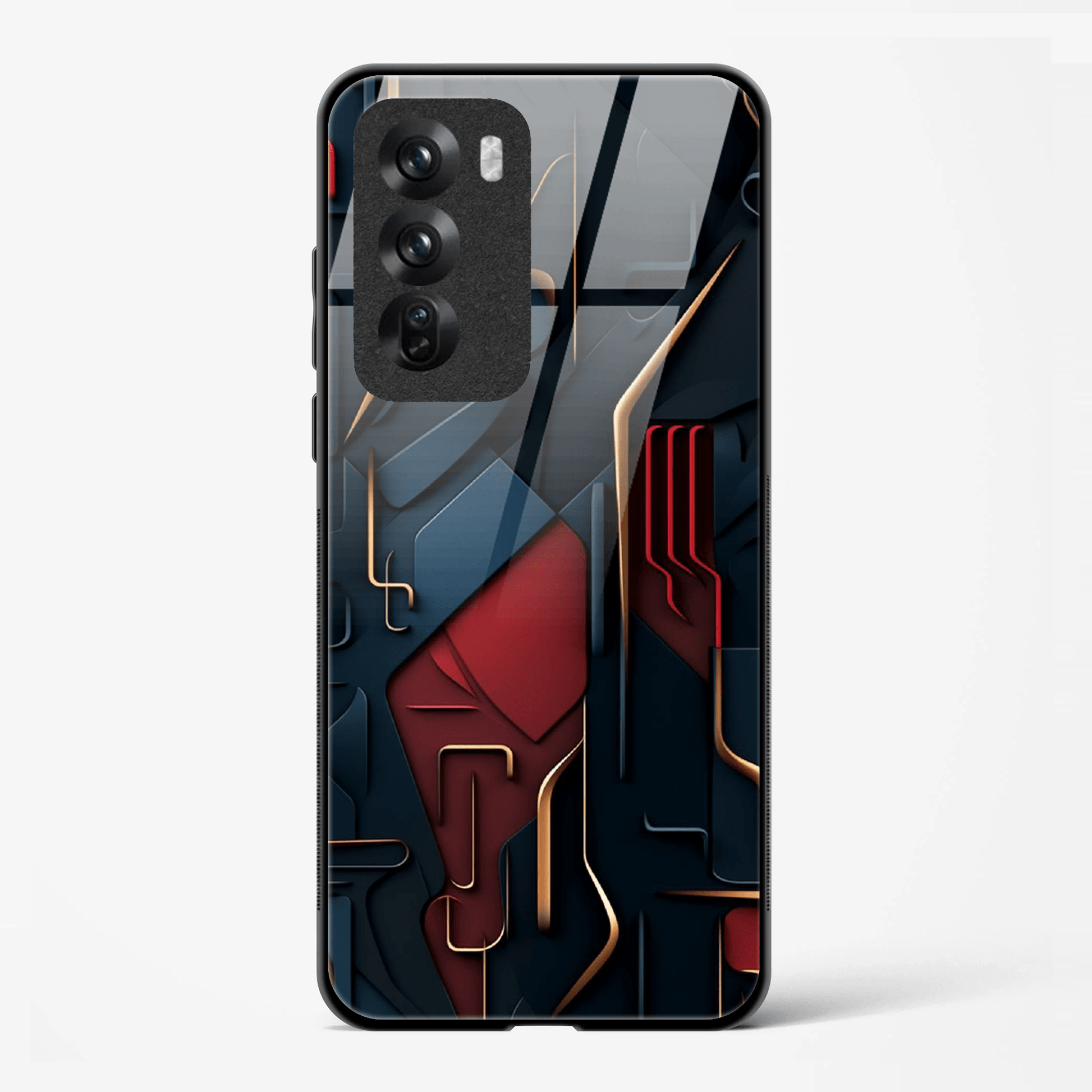 Back Cover for Oppo Reno 12 Premium Glass Mobile Back Case - Mypcwala