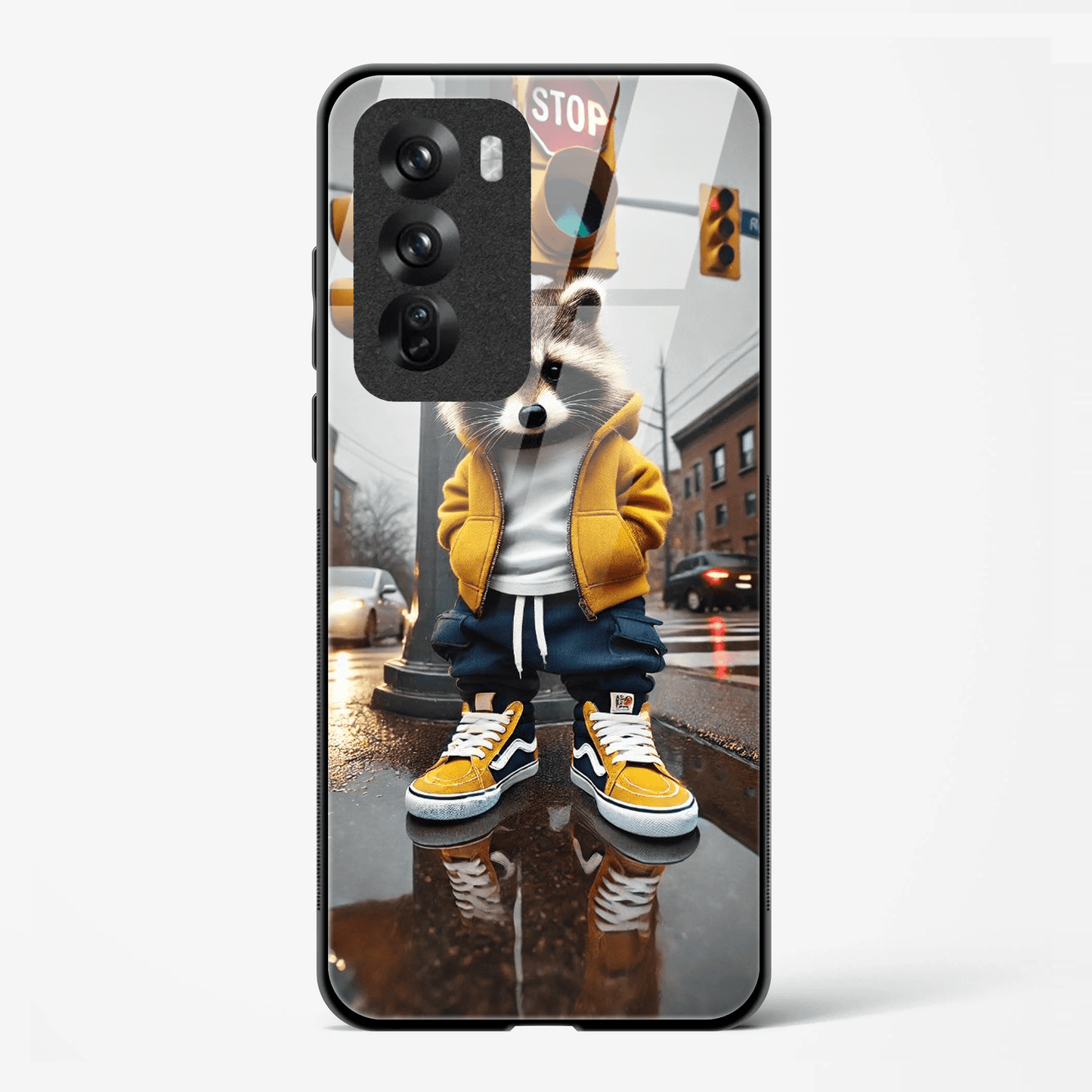 Back Cover for Oppo Reno 12 Premium Glass Mobile Back Case - Mypcwala