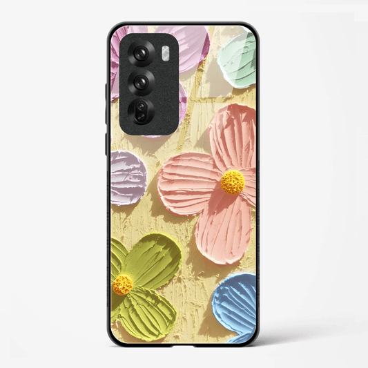 Back Cover for Oppo Reno 12 Premium Glass Mobile Back Case - Mypcwala