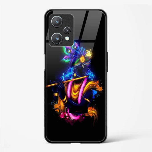 Back Cover for Realme 9 Pro New Premium Lord Krishna Design Glass Mobile Back Case/Cover - Mypcwala