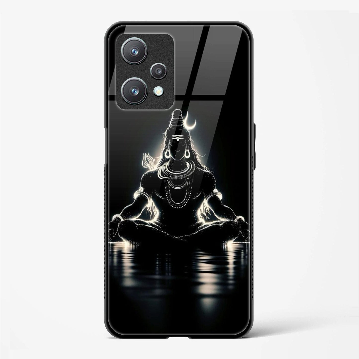 Back Cover for Realme 9 Pro New Premium Lord Shiv Design Glass Mobile Back Case/Cover - Mypcwala
