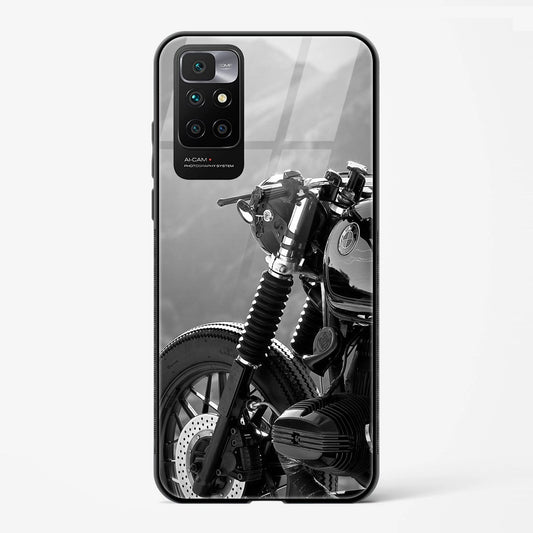 Back Cover For Redmi 10 Prime Premium Glass Motorcycle Designed Mobile Case & Cover - Mypcwala