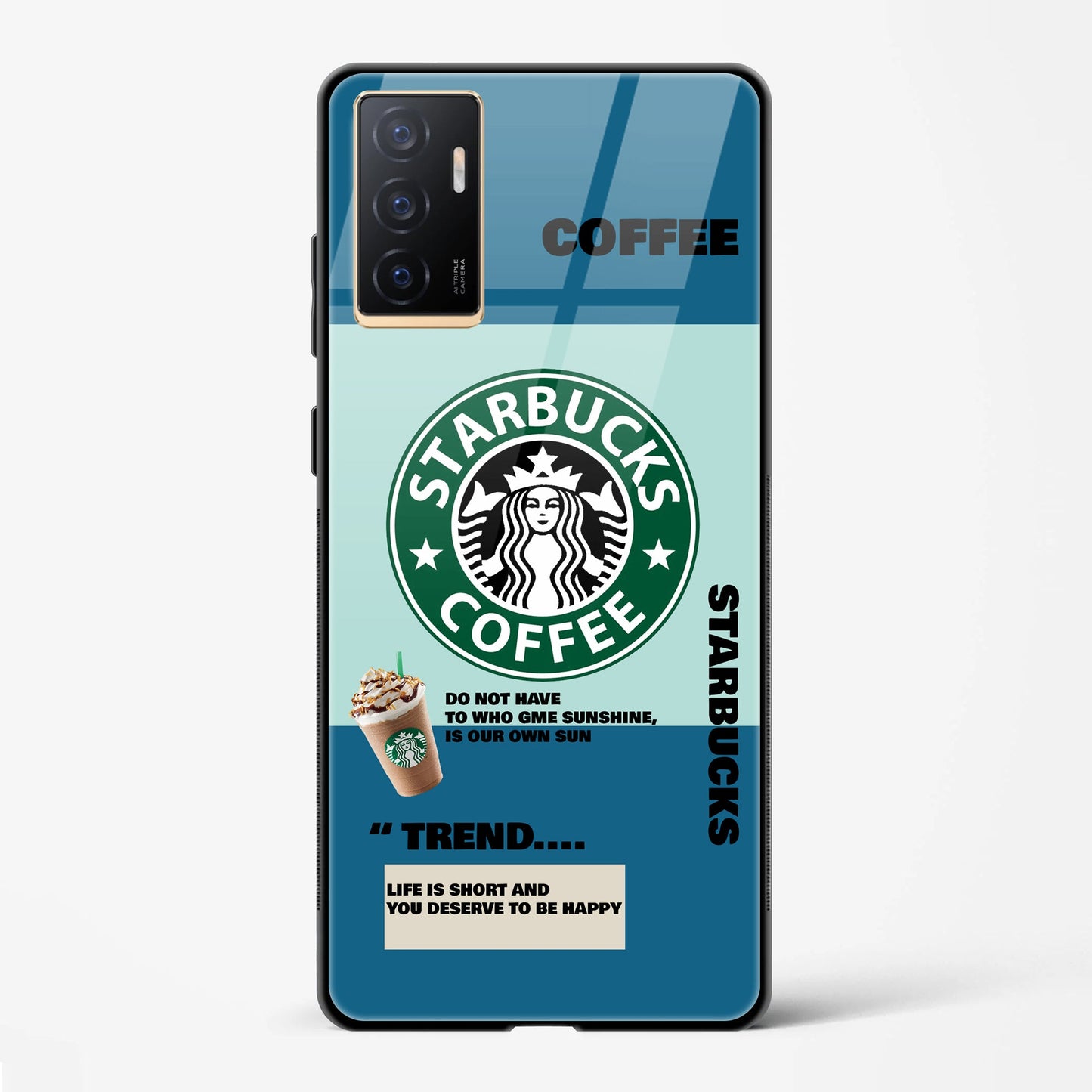 Back Cover for Vivo V23E Premium Glass Mobile Back Case - Mypcwala