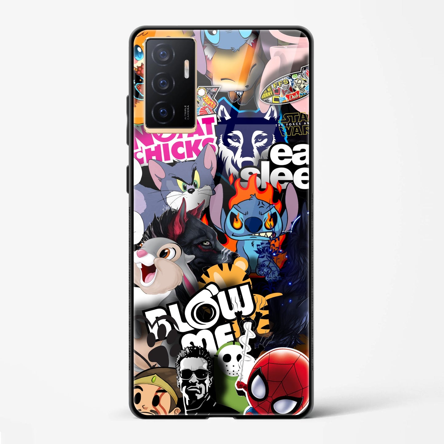 Back Cover for Vivo V23E Premium Glass Mobile Back Case - Mypcwala