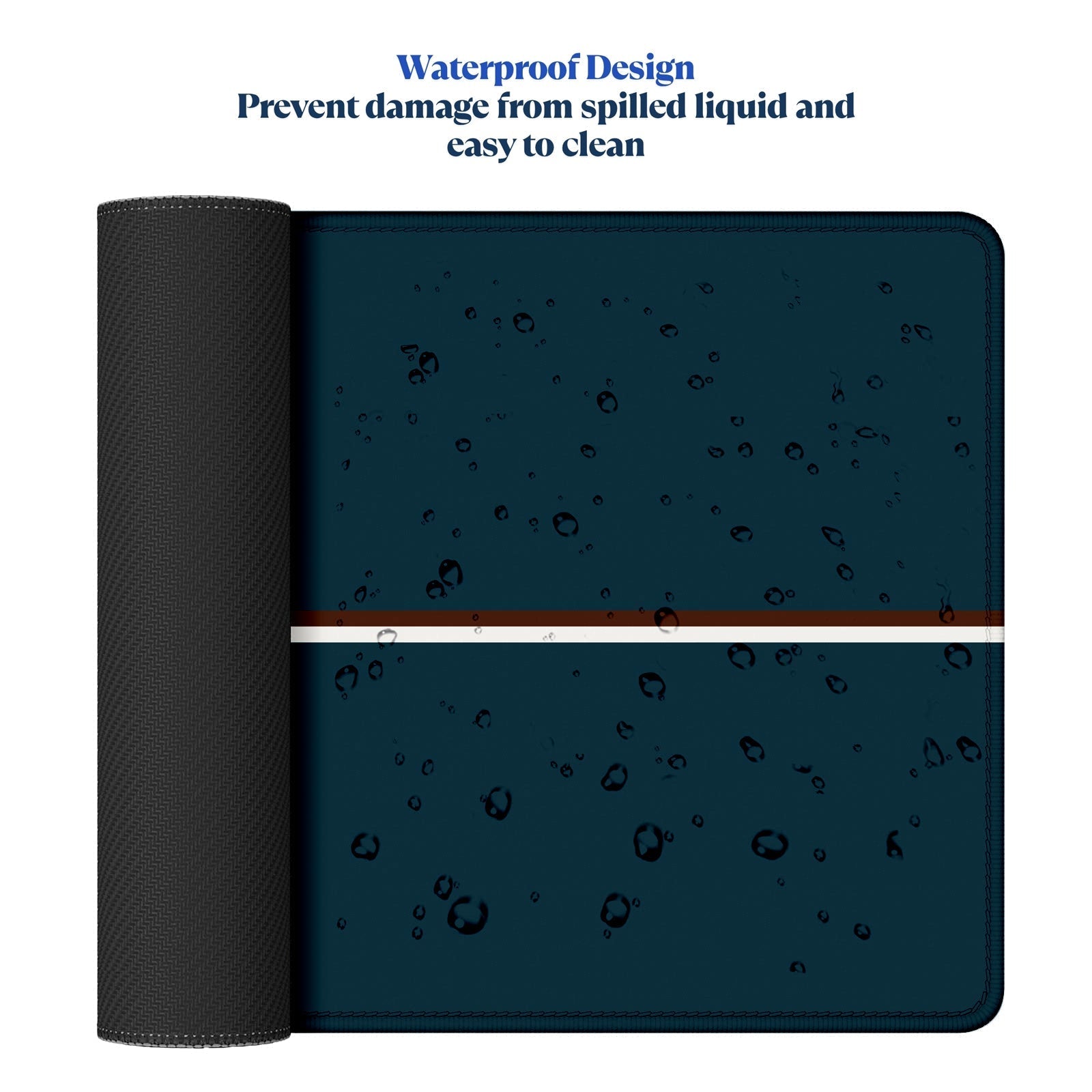 Believe In Yourself Stitched Desk Mat – Large Extended Mouse Pad – Non - Slip Base, Smooth Surface, Inspirational Quote Design, Durable Stitched Edges – Office, Gaming & Work Desk Accessory (Dark Teal) - Mypcwala