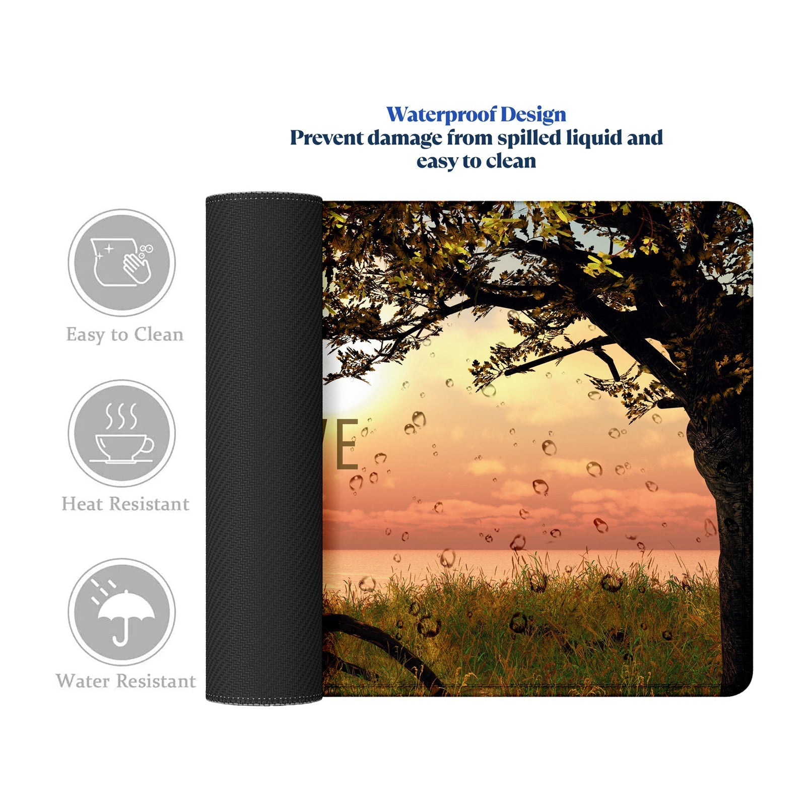 Believe – Nature Landscape Stitched Desk Mat | Large Gaming & Office Mouse Pad | Non - Slip Rubber Base | Extended Desk Mat for Keyboard, Laptop & Mouse - Mypcwala