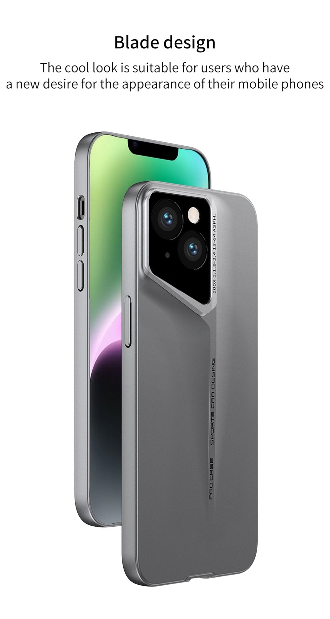 Blade Series Slim Hard Back Case/Cover for iPhone 14 Series - (Hard PC | Polycarbonate) - Mypcwala