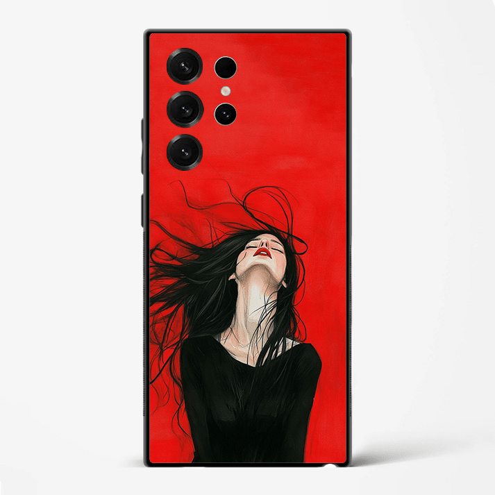 Bold Expression Girl Premium Glass Phone Cover for Samsung Galaxy S22 Ultra - DHARM IT PRIVATE LIMITED