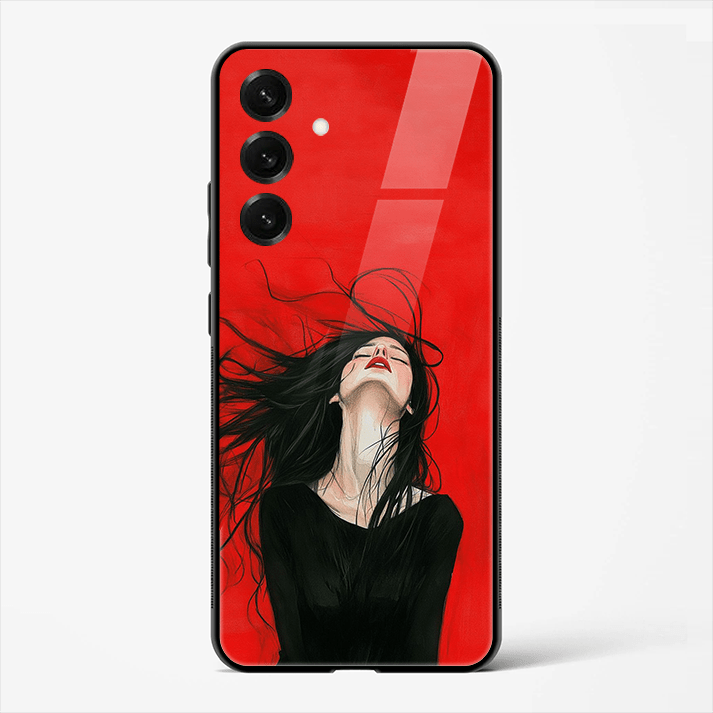 Bold Expression Girl Premium Glass Phone Cover for Samsung Galaxy S25 - DHARM IT PRIVATE LIMITED