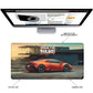 Break the Rules Supercar Stitched Desk Mat | Large Gaming & Office Mouse Pad | Non - Slip Rubber Base | Extended Desk Mat for Keyboard & Laptop - Mypcwala