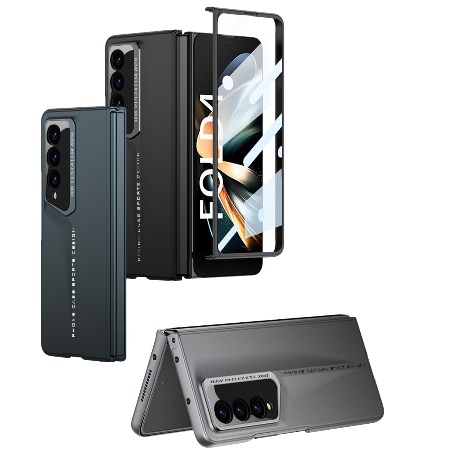 Cover for Blade Series Slim Hard Back Cover with Front Glass for Samsung Galaxy Z Fold 4 5g(Hard PC) - Mypcwala