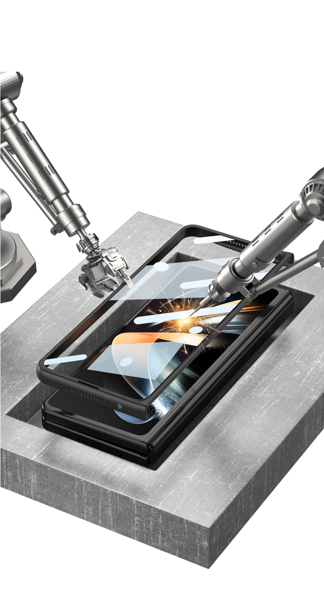 Cover for Blade Series Slim Hard Back Cover with Front Glass for Samsung Galaxy Z Fold 4 5g(Hard PC) - Mypcwala