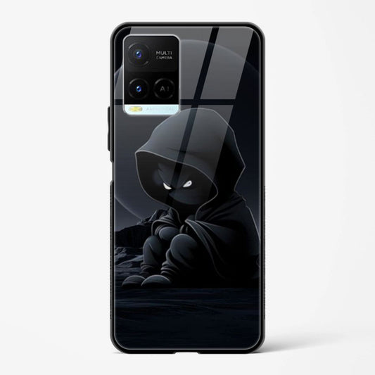 Dark Soul Printed Design Glass Mobile Back Case Compatible for Vivo Y33s TPU Shock - Resistant Soft Edge | 360° Protection - Mypcwala