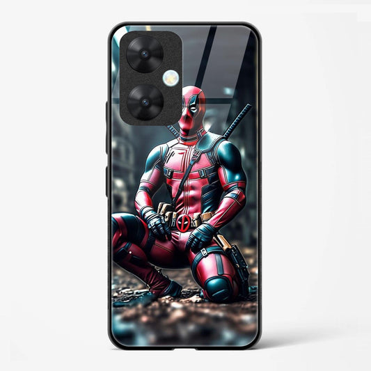 Deadpool Design Printed Glass Mobile Back Case Compatible for Redmi 13C | TPU Shock - Resistant Soft Edge | 360° Protection - Mypcwala