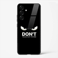 DonÕt Touch My Phone Funny Quote Premium Glass Phone Cover for Samsung Galaxy S25 - DHARM IT PRIVATE LIMITED