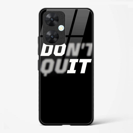 Don't Quit Design Printed Glass Mobile Back Case Compatible for Redmi 13C | TPU Shock - Resistant Soft Edge | 360° Protection - Mypcwala