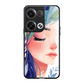 Dreamy Portrait – Artistic Girl Design Glass Case for Oppo Reno 8 Pro - Mypcwala