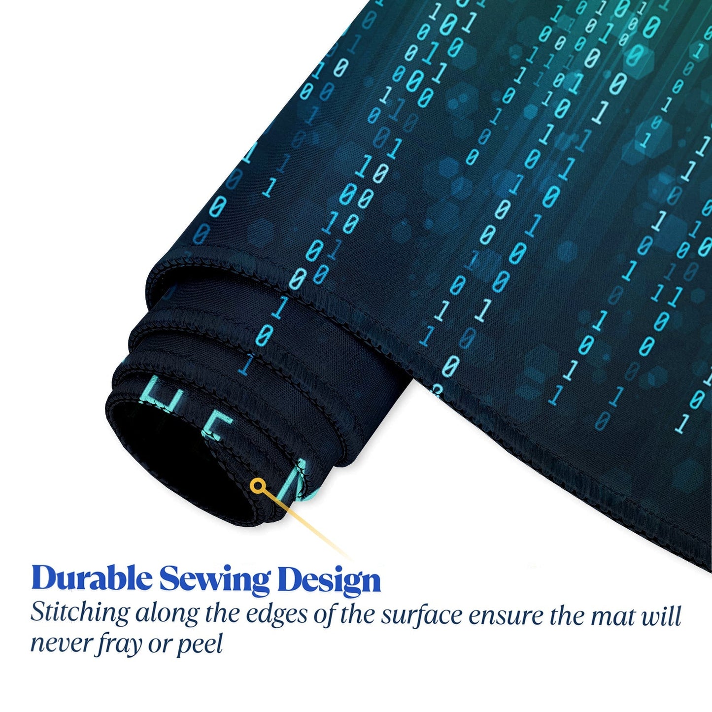 Escape the Matrix Stitched Desk Mat | Large Gaming & Office Mouse Pad | Non - Slip Rubber Base | Extended Desk Mat for Keyboard & Laptop - Mypcwala