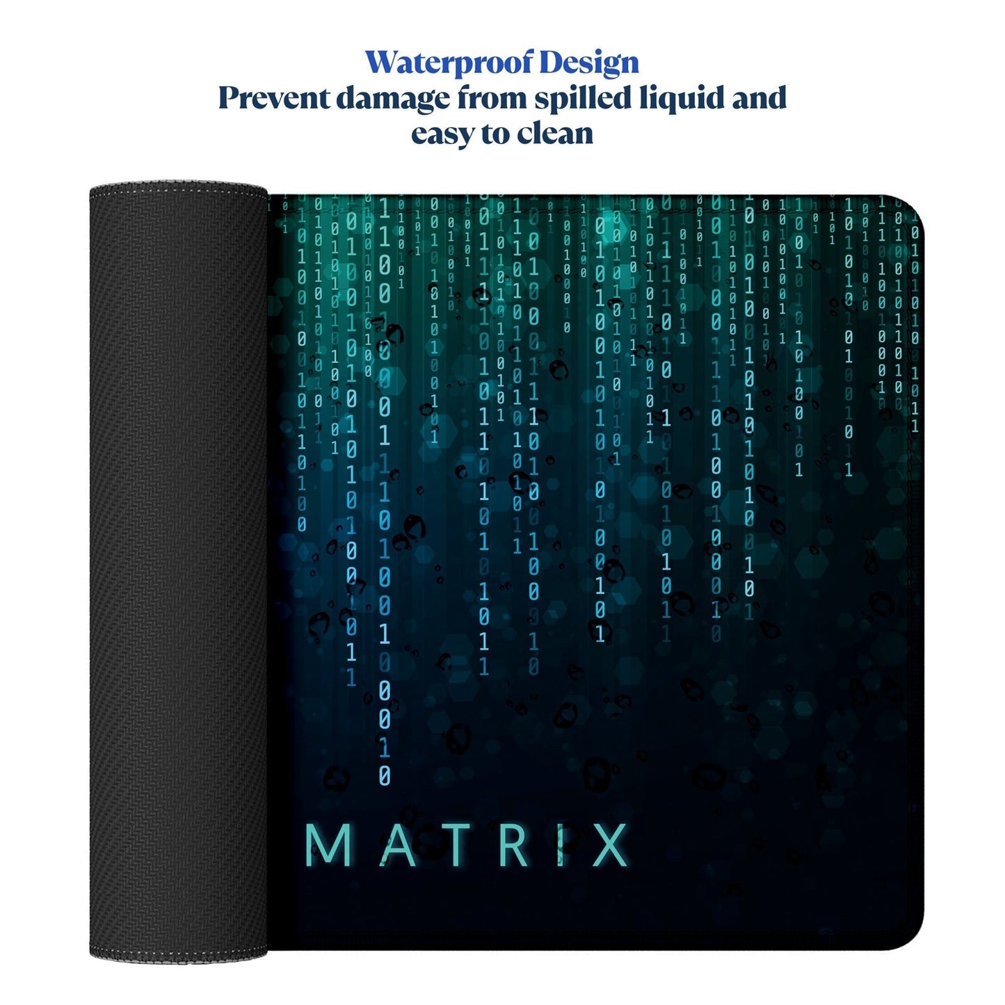 Escape the Matrix Stitched Desk Mat | Large Gaming & Office Mouse Pad | Non - Slip Rubber Base | Extended Desk Mat for Keyboard & Laptop - Mypcwala