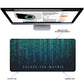 Escape the Matrix Stitched Desk Mat | Large Gaming & Office Mouse Pad | Non - Slip Rubber Base | Extended Desk Mat for Keyboard & Laptop - Mypcwala