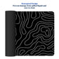Extended Gaming Mouse Pad XXL – Large Desk Mat with Non - Slip Rubber Base & Smooth Surface – Black Topographic Design - Mypcwala